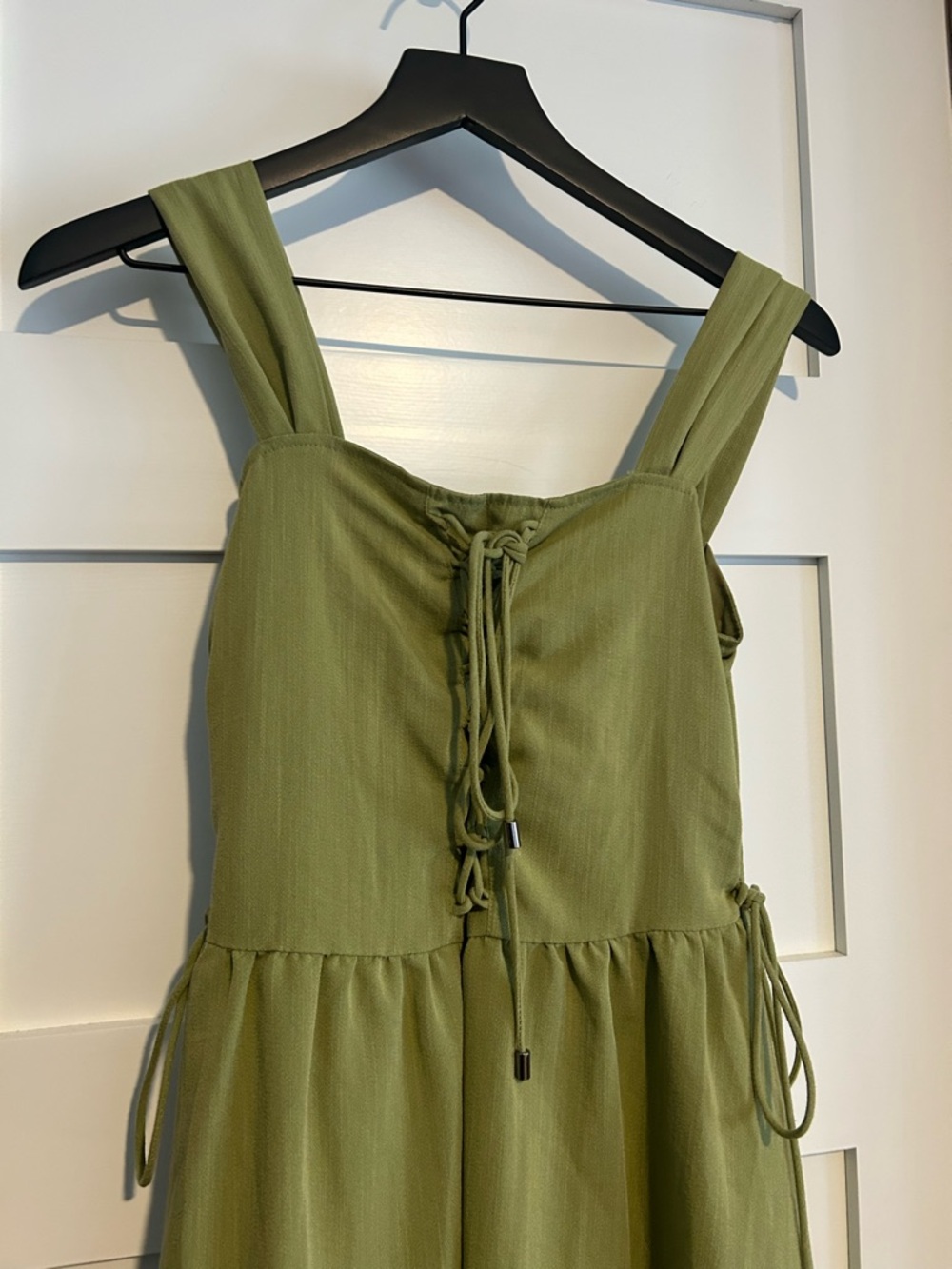 Scarlet Darkness Renaissance Lace-up Bodice Flared Midi Dress Olive Green Size S - Picture 4 of 14